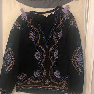 Boden Linen embroidered blouse